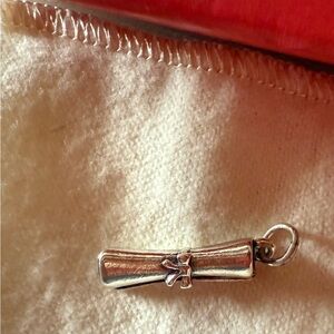 NEW Uncut James Avery Silver Scroll Charm for bracelet/necklace